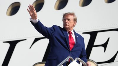 U.S. President Donald Trump boards Air Force One on October 16, 2026 at Joint Base Andrews, Maryland.