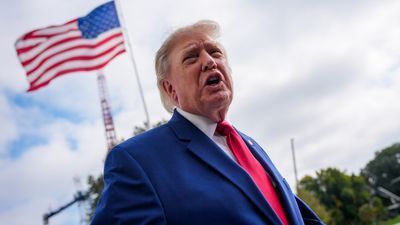 U.S. President Donald Trump speaks to reporters as he departs the White House on October 16, 2026 in Washington, DC.